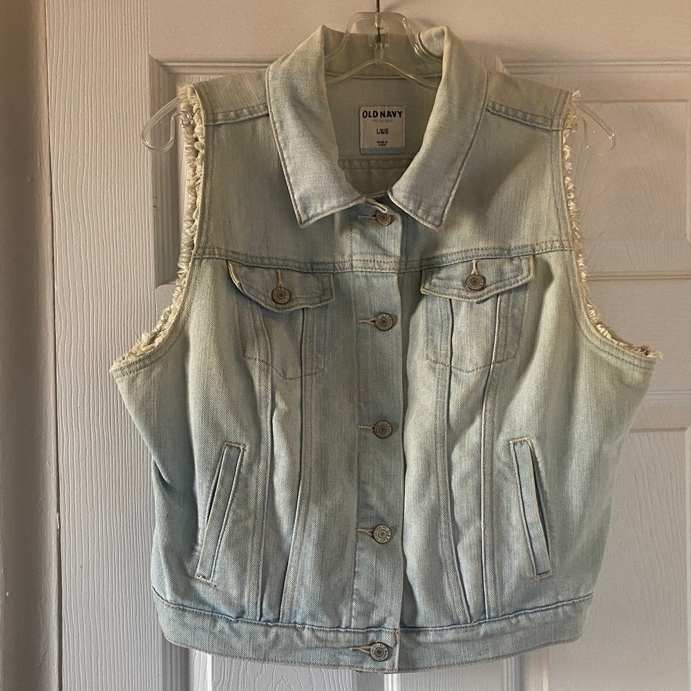 Old Navy Denim Vest Size L - Picture 1 of 6